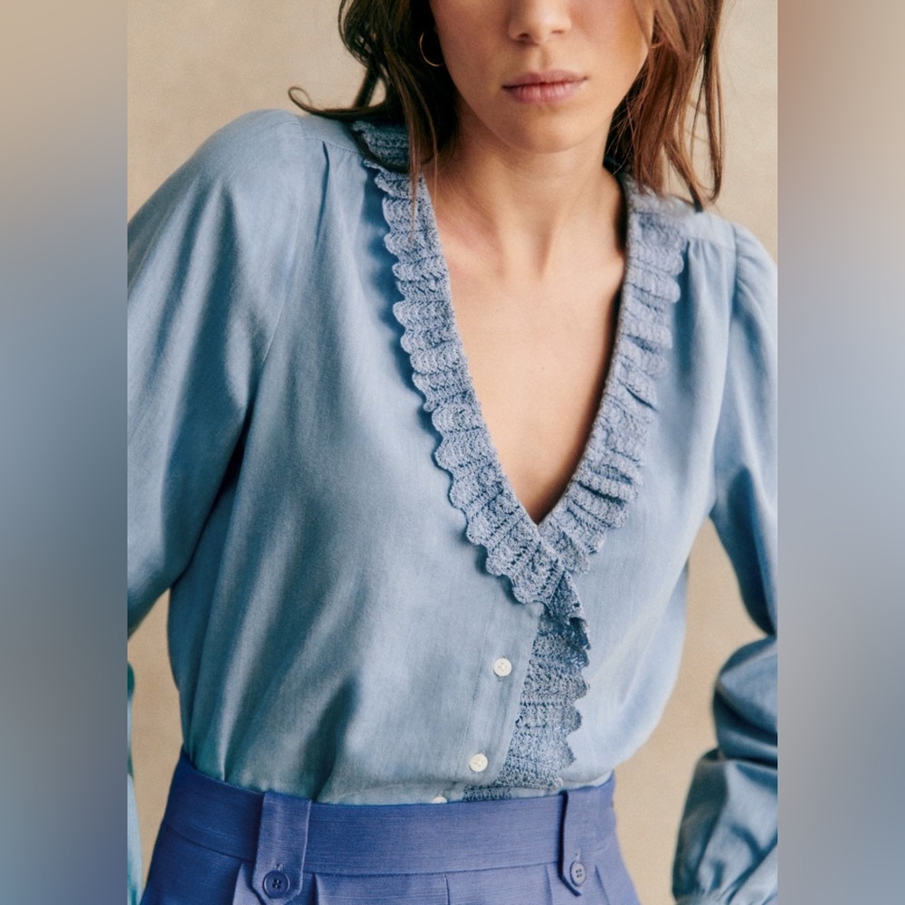 Sézane Rosine Chambray Shirt
